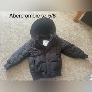 abercrombie kids Black Puffer Jacket with Hood